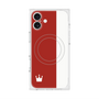 プレミアムスクエアケース with MagSafe［ CASEPLAY Bi-Colors Red & White - ケースプレイ・バイカラー レッド＆ホワイト ］
