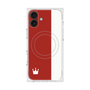 プレミアムスクエアケース with MagSafe［ CASEPLAY Bi-Colors Red & White - ケースプレイ・バイカラー レッド＆ホワイト ］