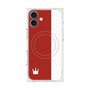 プレミアムスクエアケース with MagSafe［ CASEPLAY Bi-Colors Red & White - ケースプレイ・バイカラー レッド＆ホワイト ］