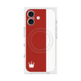 プレミアムスクエアケース with MagSafe［ CASEPLAY Bi-Colors Red & White - ケースプレイ・バイカラー レッド＆ホワイト ］