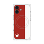 プレミアムスクエアケース with MagSafe［ CASEPLAY Bi-Colors Red & White - ケースプレイ・バイカラー レッド＆ホワイト ］