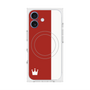 プレミアムスクエアケース with MagSafe［ CASEPLAY Bi-Colors Red & White - ケースプレイ・バイカラー レッド＆ホワイト ］