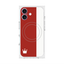 プレミアムスクエアケース with MagSafe［ CASEPLAY Bi-Colors Red & White - ケースプレイ・バイカラー レッド＆ホワイト ］