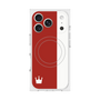 プレミアムスクエアケース with MagSafe［ CASEPLAY Bi-Colors Red & White - ケースプレイ・バイカラー レッド＆ホワイト ］