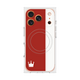プレミアムスクエアケース with MagSafe［ CASEPLAY Bi-Colors Red & White - ケースプレイ・バイカラー レッド＆ホワイト ］
