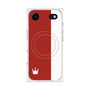 プレミアムスクエアケース with MagSafe［ CASEPLAY Bi-Colors Red & White - ケースプレイ・バイカラー レッド＆ホワイト ］