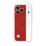 プレミアムスクエアケース with MagSafe［ CASEPLAY Bi-Colors Red & White - ケースプレイ・バイカラー レッド＆ホワイト ］
