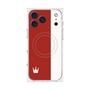 プレミアムスクエアケース with MagSafe［ CASEPLAY Bi-Colors Red & White - ケースプレイ・バイカラー レッド＆ホワイト ］