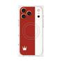 プレミアムスクエアケース with MagSafe［ CASEPLAY Bi-Colors Red & White - ケースプレイ・バイカラー レッド＆ホワイト ］