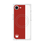 プレミアムスクエアケース with MagSafe［ CASEPLAY Bi-Colors Red & White - ケースプレイ・バイカラー レッド＆ホワイト ］