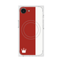 プレミアムスクエアケース with MagSafe［ CASEPLAY Bi-Colors Red & White - ケースプレイ・バイカラー レッド＆ホワイト ］