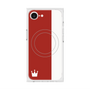プレミアムスクエアケース with MagSafe［ CASEPLAY Bi-Colors Red & White - ケースプレイ・バイカラー レッド＆ホワイト ］