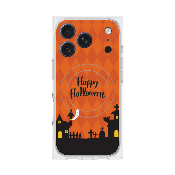 プレミアムスクエアケース with MagSafe［ Halloween World - Orange ］