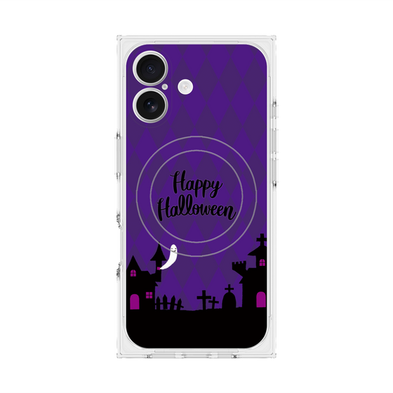 プレミアムスクエアケース with MagSafe［ Halloween World - Purple ］
