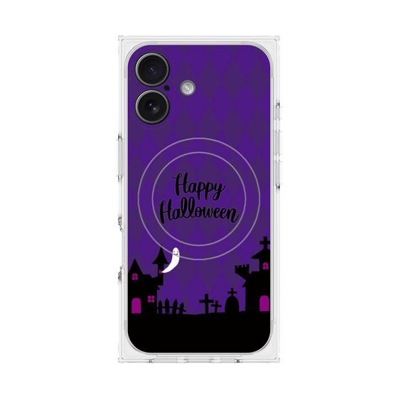 プレミアムスクエアケース with MagSafe［ Halloween World - Purple ］