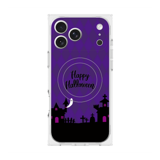 プレミアムスクエアケース with MagSafe［ Halloween World - Purple ］