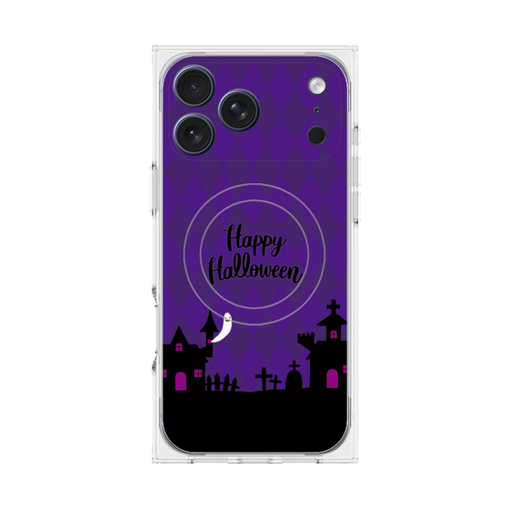 プレミアムスクエアケース with MagSafe［ Halloween World - Purple ］