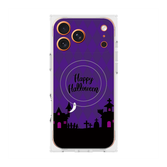 プレミアムスクエアケース with MagSafe［ Halloween World - Purple ］
