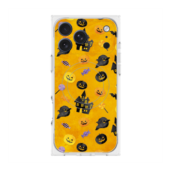 プレミアムスクエアケース with MagSafe［ Halloween Party - Orange ］