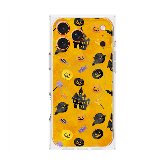 プレミアムスクエアケース with MagSafe［ Halloween Party - Orange ］