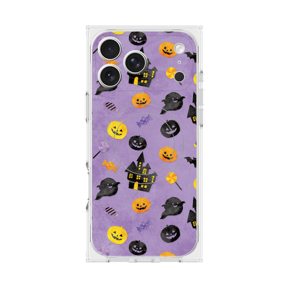 プレミアムスクエアケース with MagSafe［ Halloween Party - Purple ］