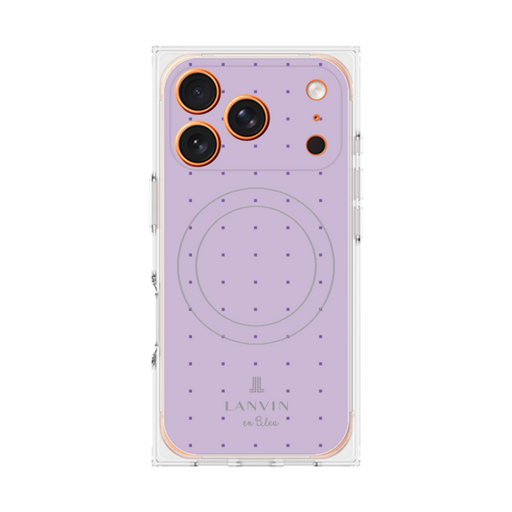 プレミアムスクエアケース with MagSafe［ LANVIN en Bleu Tiny dots Purple - ランバン ドット パープル ］