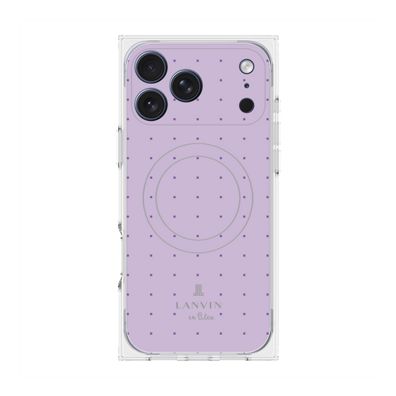 プレミアムスクエアケース with MagSafe［ LANVIN en Bleu Tiny dots Purple - ランバン ドット パープル ］