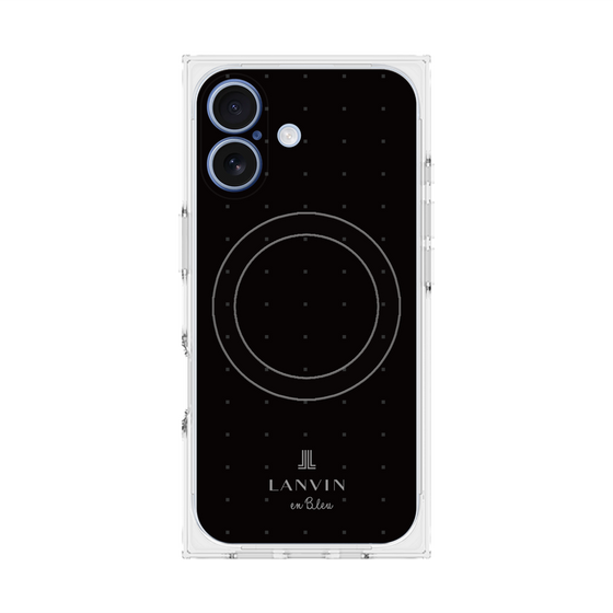 プレミアムスクエアケース with MagSafe［ LANVIN en Bleu Tiny dots Black - ランバン ドット ブラック ］