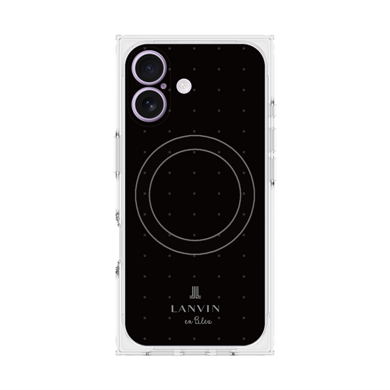 プレミアムスクエアケース with MagSafe［ LANVIN en Bleu Tiny dots Black - ランバン ドット ブラック ］