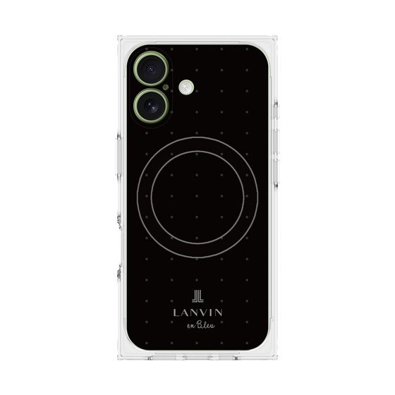 プレミアムスクエアケース with MagSafe［ LANVIN en Bleu Tiny dots Black - ランバン ドット ブラック ］