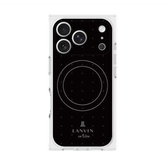 プレミアムスクエアケース with MagSafe［ LANVIN en Bleu Tiny dots Black - ランバン ドット ブラック ］