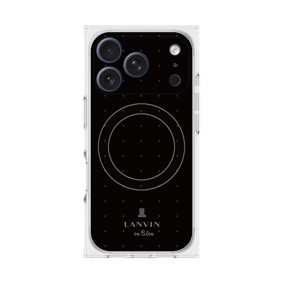 プレミアムスクエアケース with MagSafe［ LANVIN en Bleu Tiny dots Black - ランバン ドット ブラック ］