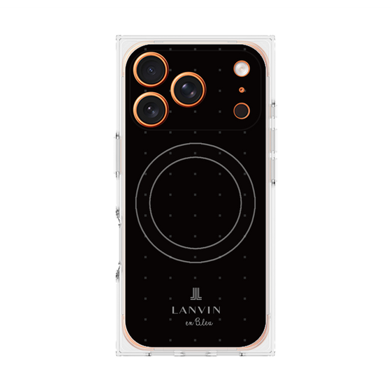 プレミアムスクエアケース with MagSafe［ LANVIN en Bleu Tiny dots Black - ランバン ドット ブラック ］