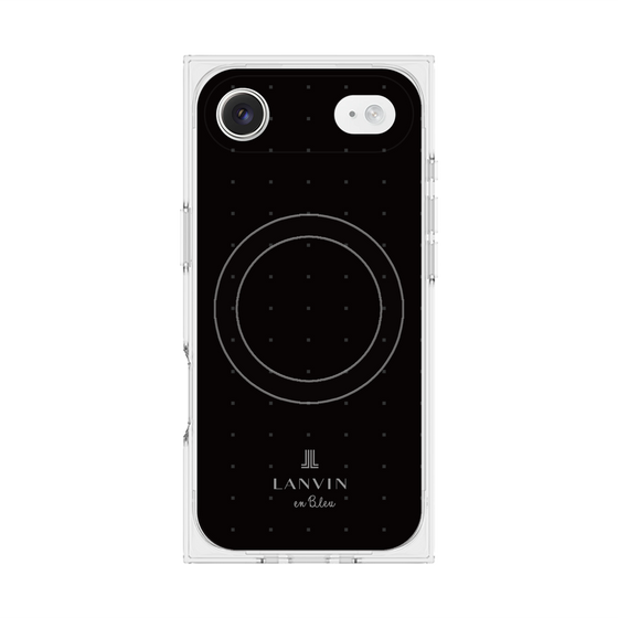 プレミアムスクエアケース with MagSafe［ LANVIN en Bleu Tiny dots Black - ランバン ドット ブラック ］