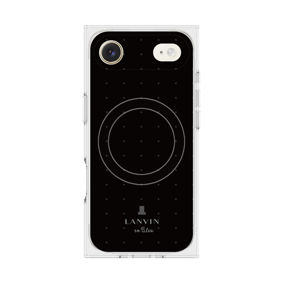 プレミアムスクエアケース with MagSafe［ LANVIN en Bleu Tiny dots Black - ランバン ドット ブラック ］