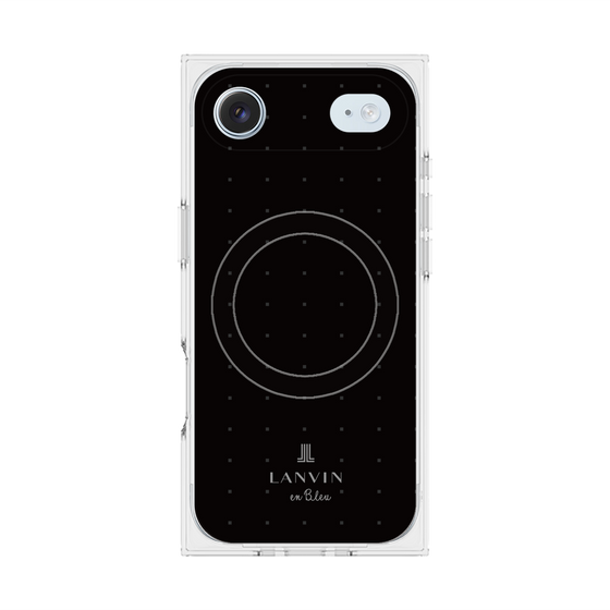 プレミアムスクエアケース with MagSafe［ LANVIN en Bleu Tiny dots Black - ランバン ドット ブラック ］