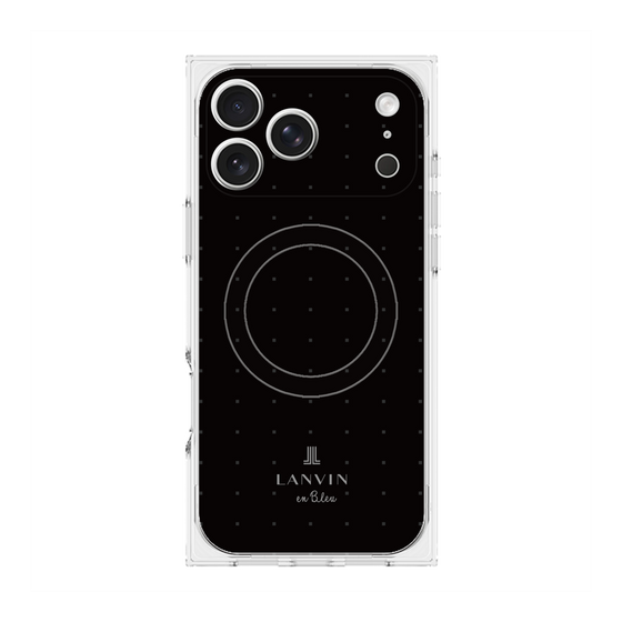 プレミアムスクエアケース with MagSafe［ LANVIN en Bleu Tiny dots Black - ランバン ドット ブラック ］