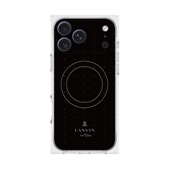 プレミアムスクエアケース with MagSafe［ LANVIN en Bleu Tiny dots Black - ランバン ドット ブラック ］