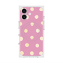 プレミアムスクエアケース with MagSafe［ 水彩ドット・レトロカラー - Pink ］