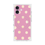 プレミアムスクエアケース with MagSafe［ 水彩ドット・レトロカラー - Pink ］