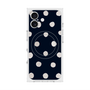 プレミアムスクエアケース with MagSafe［ 水彩ドット・レトロカラー - Navy ］