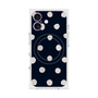 プレミアムスクエアケース with MagSafe［ 水彩ドット・レトロカラー - Navy ］