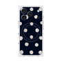 プレミアムスクエアケース with MagSafe［ 水彩ドット・レトロカラー - Navy ］