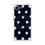 プレミアムスクエアケース with MagSafe［ 水彩ドット・レトロカラー - Navy ］