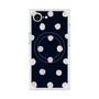 プレミアムスクエアケース with MagSafe［ 水彩ドット・レトロカラー - Navy ］