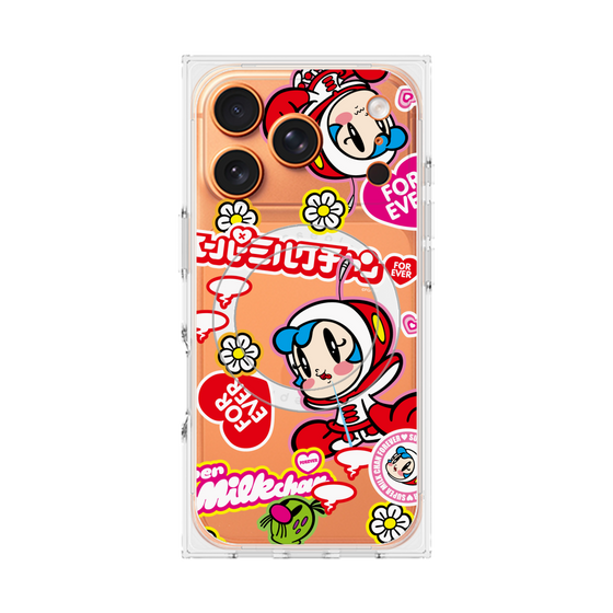 プレミアムスクエアケース with MagSafe［ スーパーミルクチャンFOREVER♥ - ロゴ＆キャラ ］