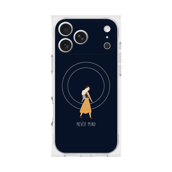プレミアムスクエアケース with MagSafe［ Never Mind - Navy ］