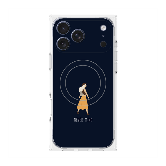 プレミアムスクエアケース with MagSafe［ Never Mind - Navy ］