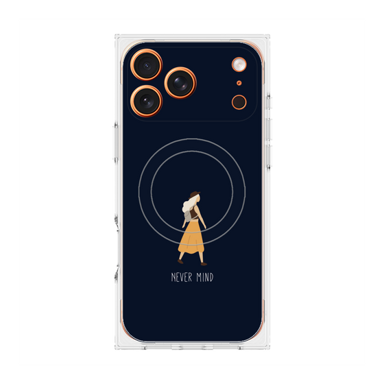 プレミアムスクエアケース with MagSafe［ Never Mind - Navy ］