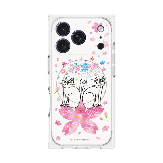 プレミアムスクエアケース with MagSafe［ おかべてつろう - きみに花束を ］